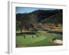 Golfers Playing on the No. 1 White Sulfur Golf Course-Walker Evans-Framed Photographic Print