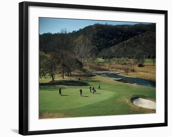 Golfers Playing on the No. 1 White Sulfur Golf Course-Walker Evans-Framed Photographic Print