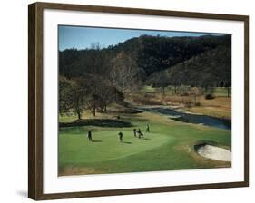 Golfers Playing on the No. 1 White Sulfur Golf Course-Walker Evans-Framed Photographic Print