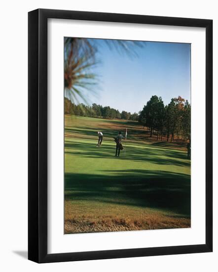 Golfers Playing on the Pinehurst No. 2 Championship Golf Course-null-Framed Photographic Print