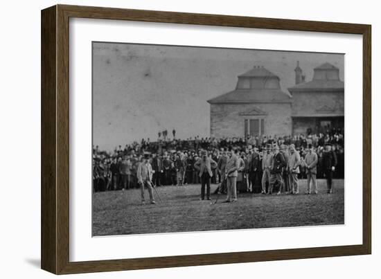 Golfers Putting at St. Andrews-null-Framed Photographic Print