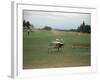 Golfers Sitting on Bench Near Practice Greens While Awaiting Tee Time on Pinehurst Golf Course-Walker Evans-Framed Photographic Print