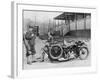 Golfers with a 1939 Ajs and Sidecar, (C1939)-null-Framed Photographic Print