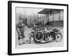 Golfers with a 1939 Ajs and Sidecar, (C1939)-null-Framed Photographic Print