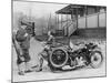 Golfers with a 1939 Ajs and Sidecar, (C1939)-null-Mounted Photographic Print