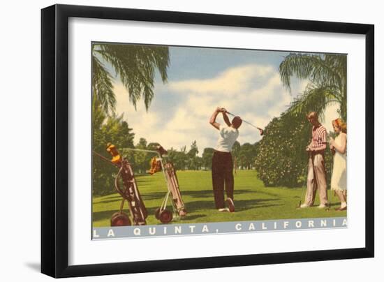 Golfing at La Quinta, California-null-Framed Art Print