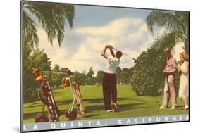 Golfing at La Quinta, California-null-Mounted Art Print