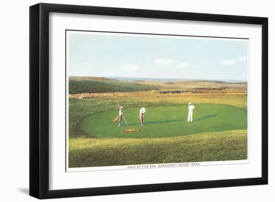 Golfing by the Sea, Nantucket, Massachusetts-null-Framed Art Print