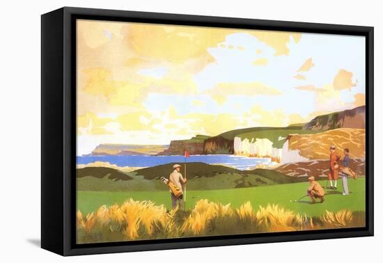 Golfing by the Sea-null-Framed Stretched Canvas
