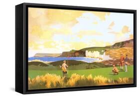 Golfing by the Sea-null-Framed Stretched Canvas