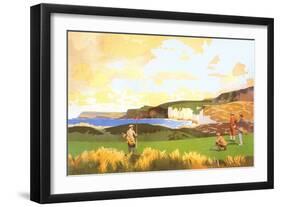 Golfing by the Sea-null-Framed Art Print