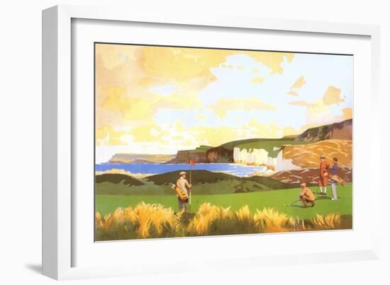 Golfing by the Sea-null-Framed Art Print