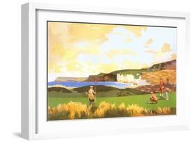 Golfing by the Sea-null-Framed Art Print