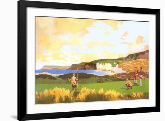 Golfing by the Sea-null-Framed Art Print