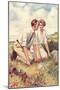 Golfing Couple Looking for Lost Ball-null-Mounted Art Print