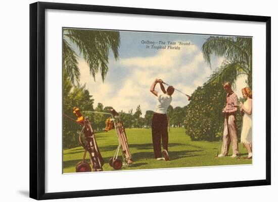 Golfing, Florida-null-Framed Art Print