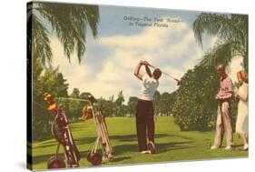 Golfing, Florida-null-Stretched Canvas