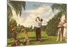 Golfing, Florida-null-Mounted Premium Giclee Print