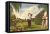 Golfing, Florida-null-Framed Stretched Canvas