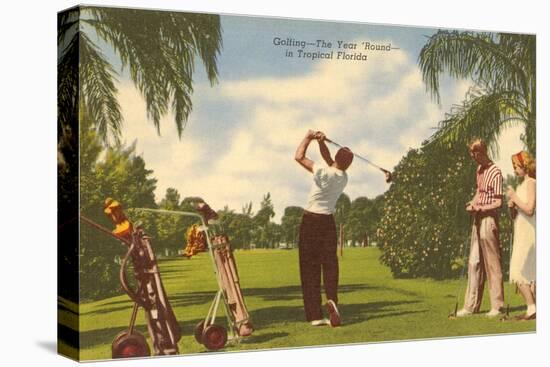 Golfing, Florida-null-Stretched Canvas