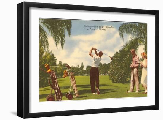 Golfing, Florida-null-Framed Art Print