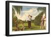 Golfing, Florida-null-Framed Art Print