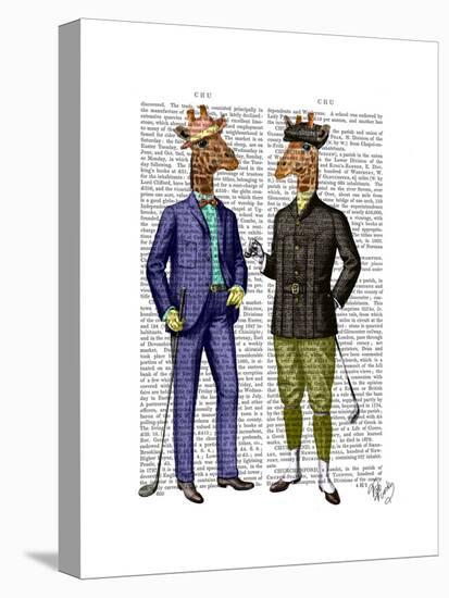 Golfing Giraffes-Fab Funky-Stretched Canvas