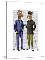 Golfing Giraffes-Fab Funky-Stretched Canvas