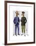 Golfing Giraffes-Fab Funky-Framed Art Print