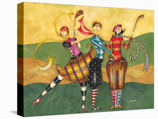 Golfing Girls-Jennifer Garant-Stretched Canvas