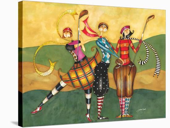 Golfing Girls-Jennifer Garant-Stretched Canvas