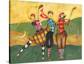 Golfing Girls-Jennifer Garant-Stretched Canvas