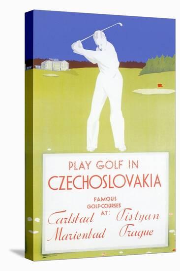 Golfing in Czechoslovakia-null-Stretched Canvas