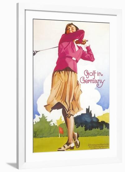 Golfing in Germany-null-Framed Art Print