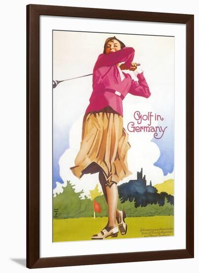 Golfing in Germany-null-Framed Art Print