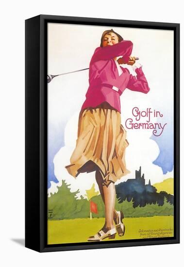 Golfing in Germany-null-Framed Stretched Canvas