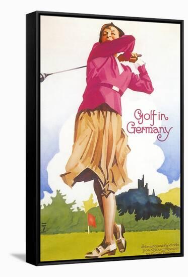 Golfing in Germany-null-Framed Stretched Canvas