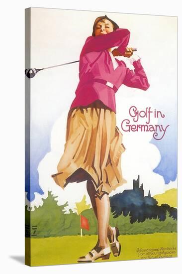 Golfing in Germany-null-Stretched Canvas