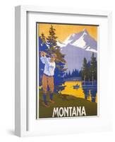 Golfing in Montana-null-Framed Art Print