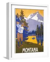 Golfing in Montana-null-Framed Art Print