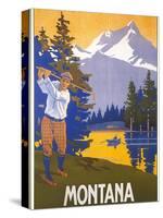 Golfing in Montana-null-Stretched Canvas