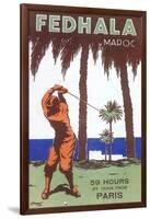 Golfing in Morocco-null-Framed Art Print