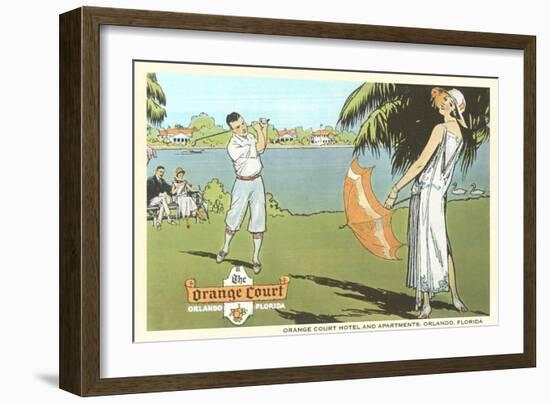 Golfing in Orlando, Florida-null-Framed Art Print