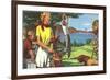 Golfing in San Francisco-null-Framed Premium Giclee Print