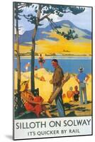 Golfing in Silloth on Solway-null-Mounted Art Print