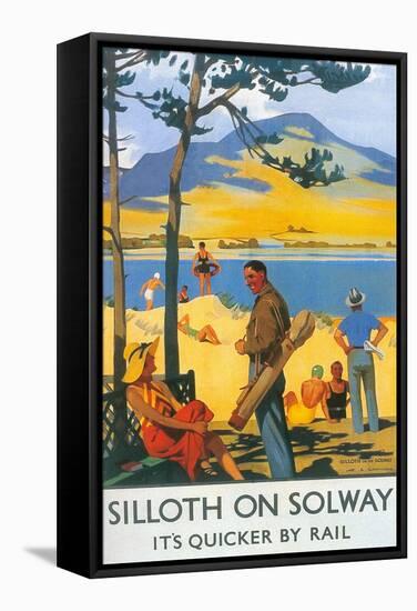 Golfing in Silloth on Solway-null-Framed Stretched Canvas