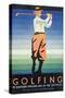 Golfing - in Southern England and the Continent, Poster Advertisement-null-Stretched Canvas