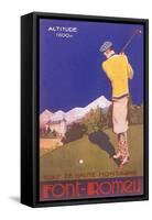 Golfing in the Alps-null-Framed Stretched Canvas