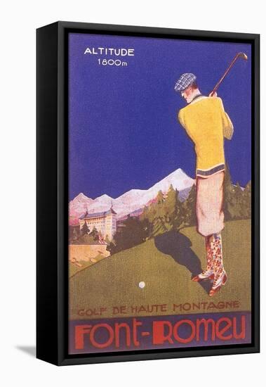 Golfing in the Alps-null-Framed Stretched Canvas