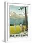 Golfing in the Swiss Alps-null-Framed Art Print